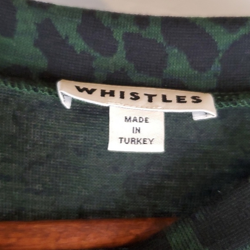 Whistles Animal Jersey Dress Green Leopard Print - Picture 5 of 10